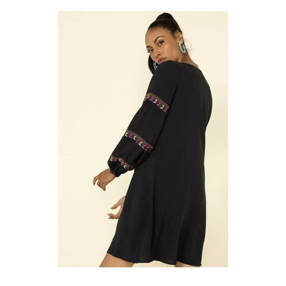 Wrangler Women’s Embroidered Dress Sz S Western Rodeo Cowgirl Long Sleeve - Picture 2 of 12